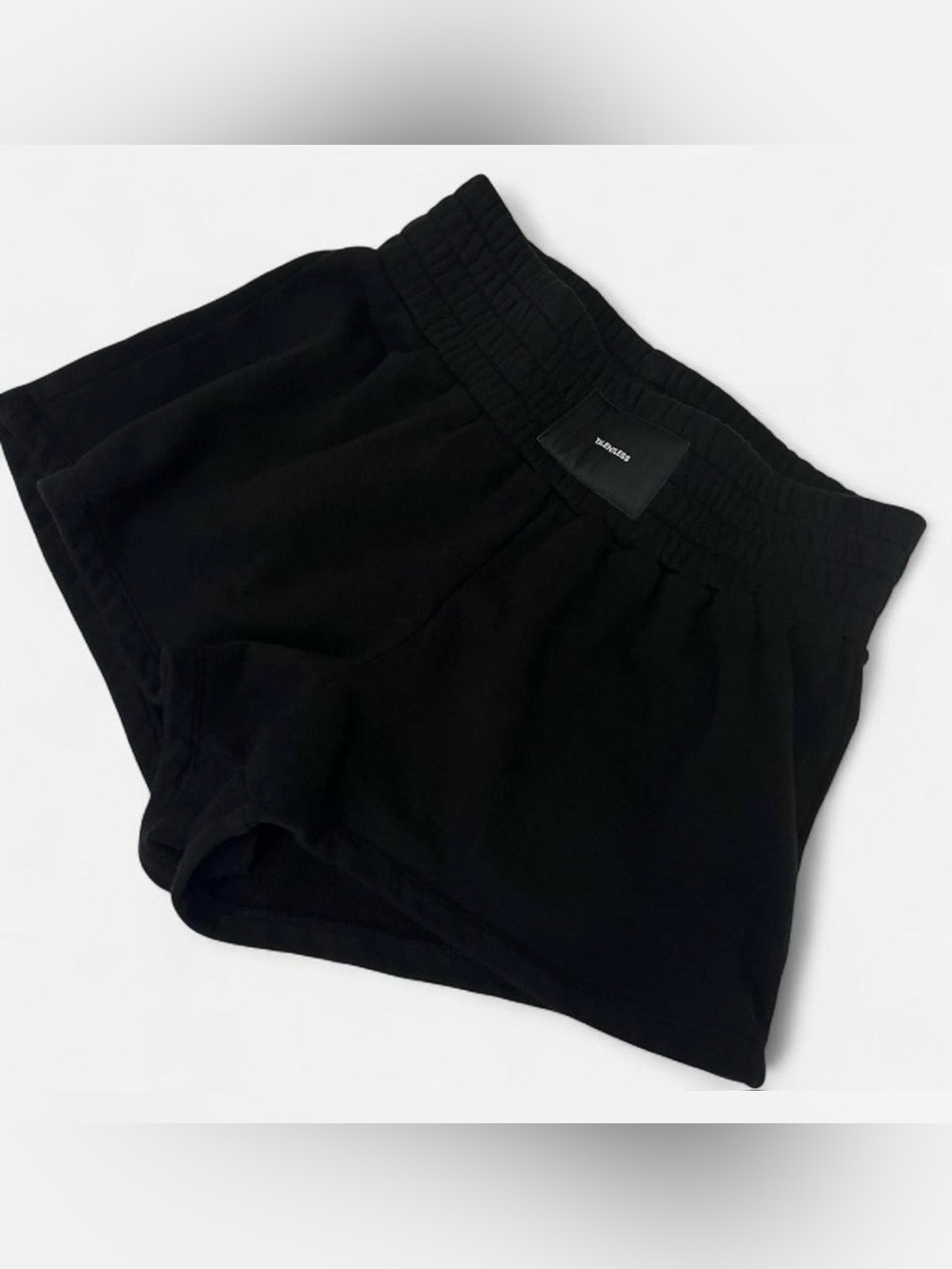 TALENTLESS Black High-Waist Athletic Boxing Lounge Shorts Cotton Women’s Medium - Picture 5 of 8